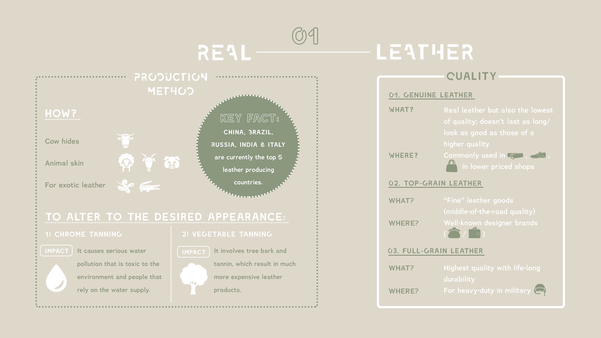 real leather infographic