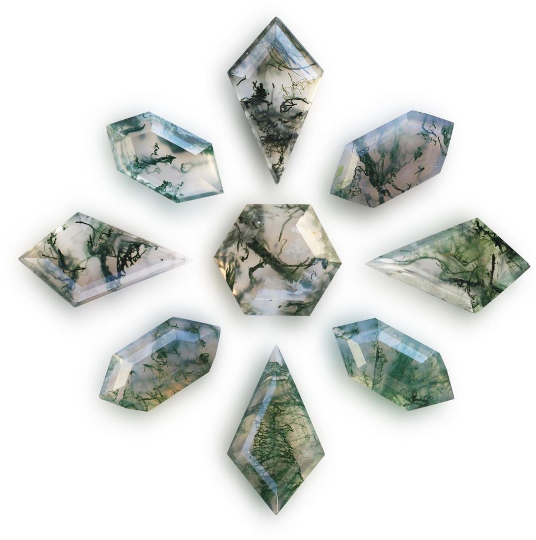 Different Shapes of Moss Agate Jewelry