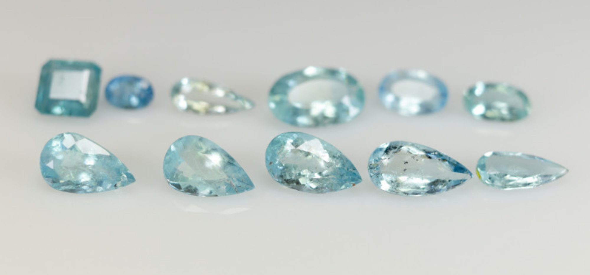 Natural Aquamarine crystal showing its natural form