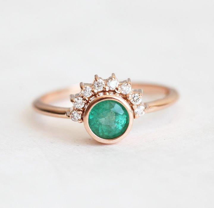 0.4 Carat emerald ring
