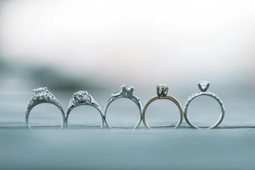 engagement rings side by side