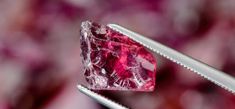 Raw garnet gemstone