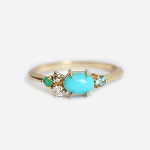 Turquoise birthstone ring