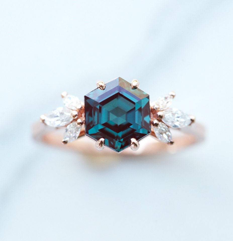 Alexandrite gemstone showcasing its color-changing properties