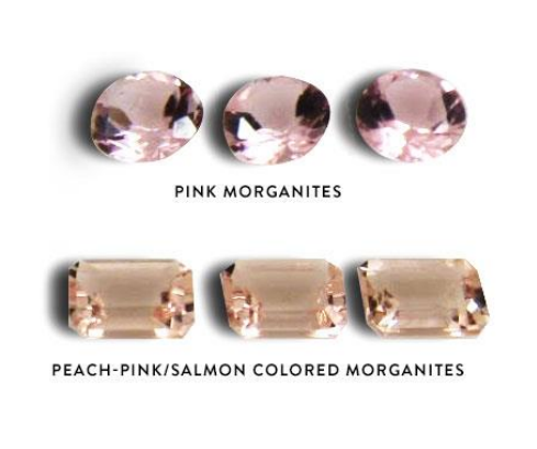 Collection of Morganite gemstones