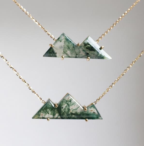 mountain moss agate necklace