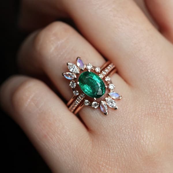 Stella 2CT Emerald Ring