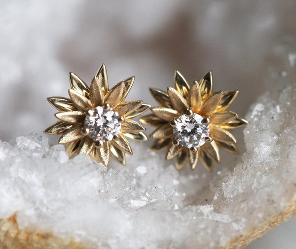 sunflower stud earrings