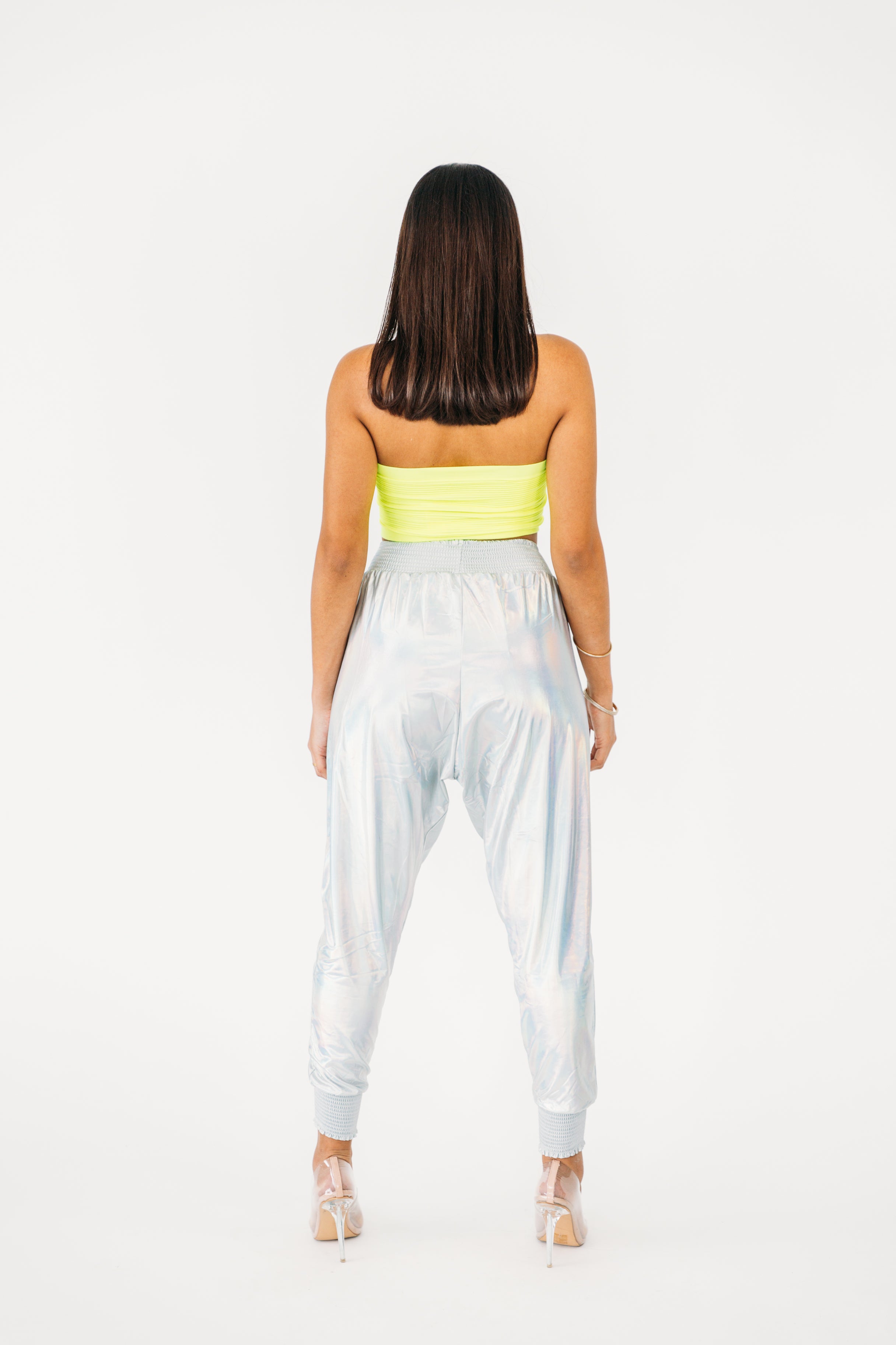 holographic jogger pants