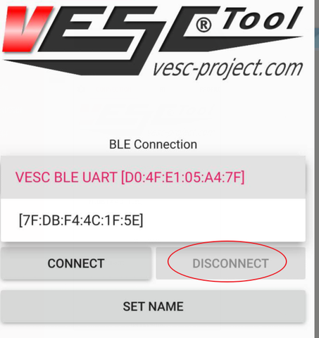 two bluetooth collection with vesc