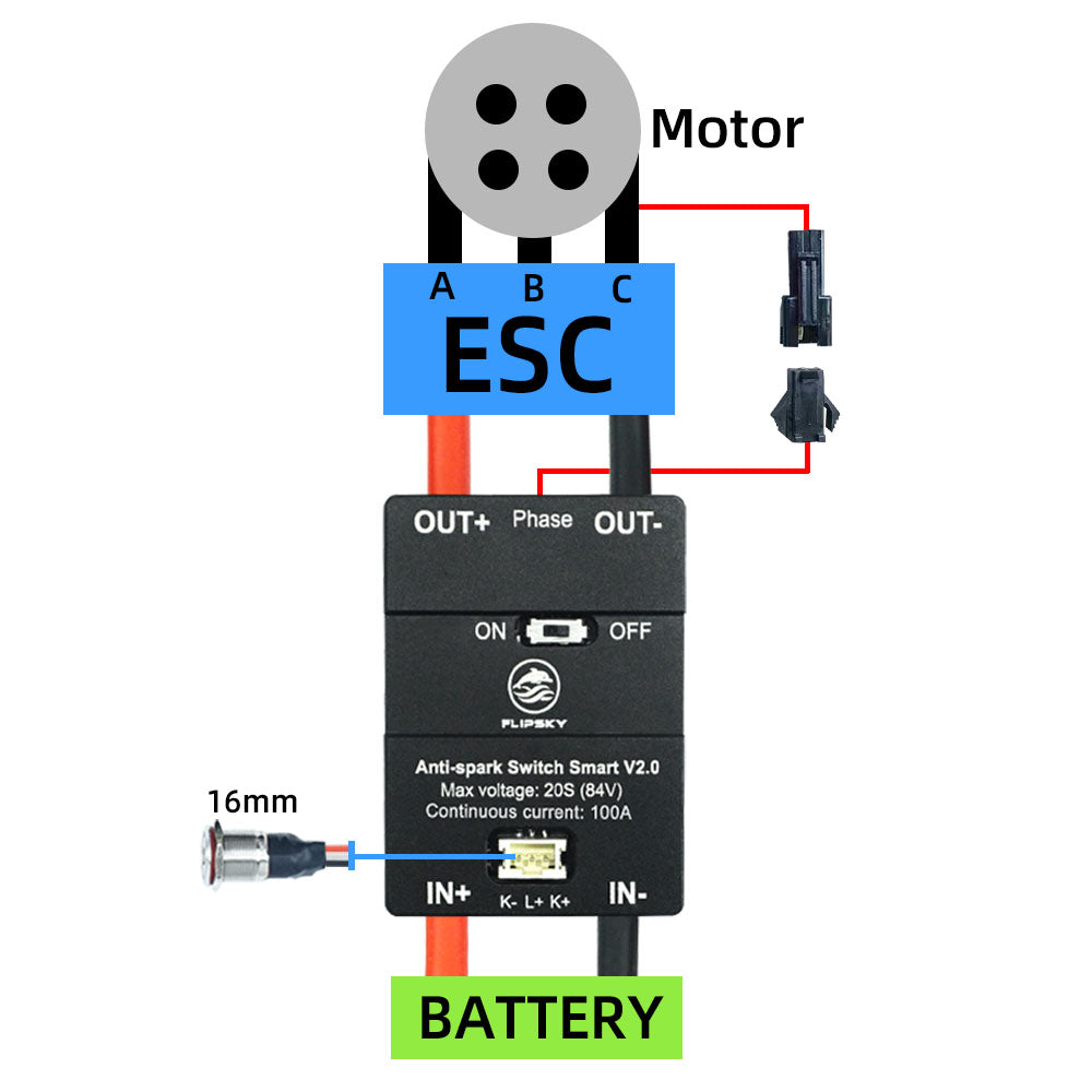 Flipsky Upgraded anti-spark switch