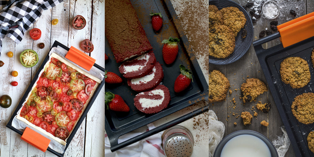 Sweet recipes on a tray