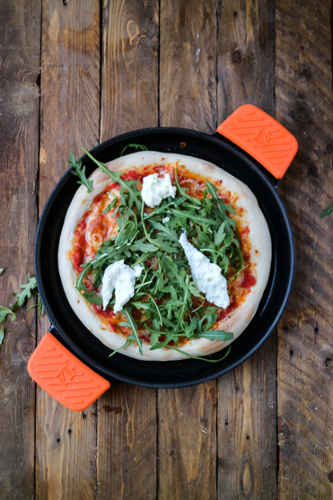 Pizza de mozzarella fresca y rúcula – Cocina con BRA