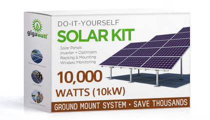10kW Ground Mount Solar Installation Kit - 10,000 Watt ... rv solar battery bank wiring 