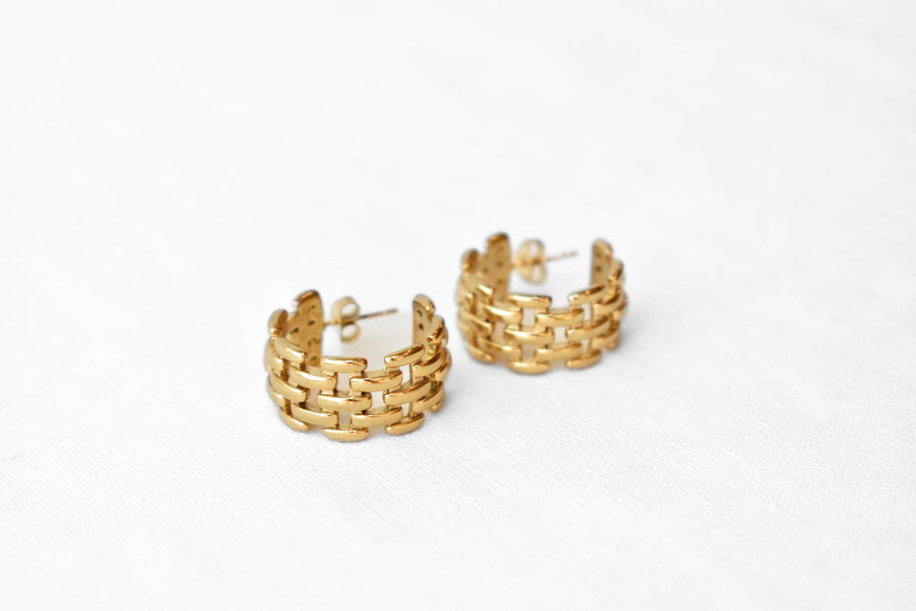 ICONIC BOMBÉ TWIST ROPE HOOP EARRINGS – Soave Oro