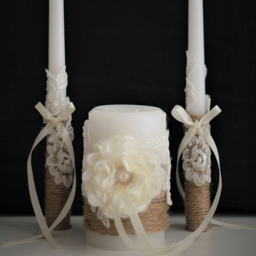 rustic unity candle