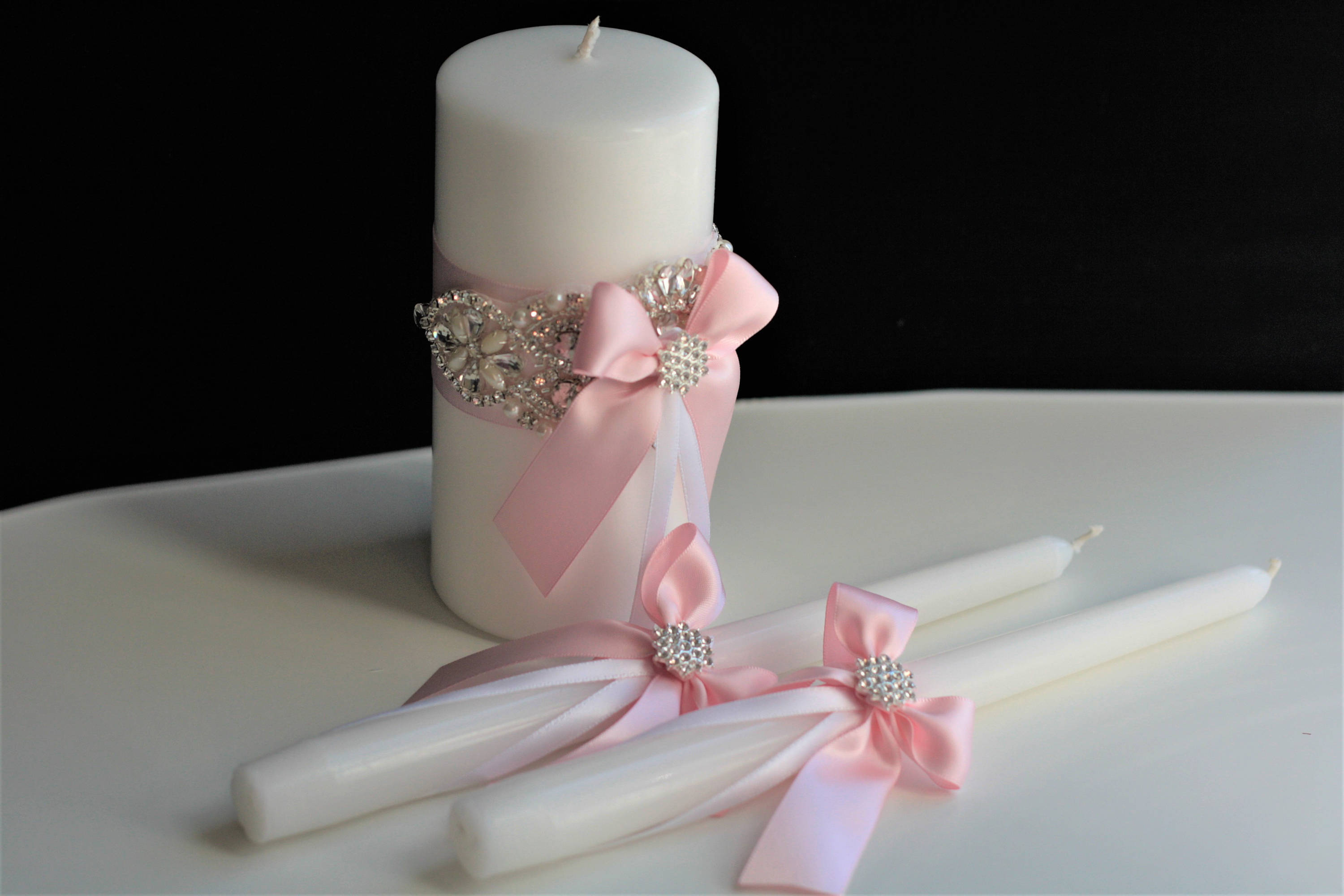 Pink Candles Wedding Candles Unity Candles Wedding Unity Candle
