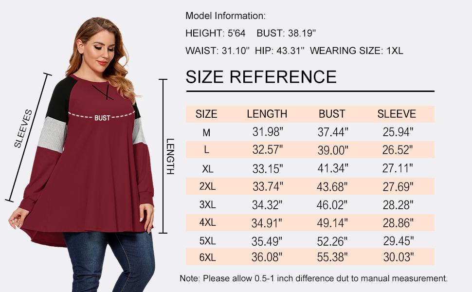 Larace Size chart