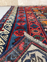 3'10 x 5'2 Antique Caucasian rug #2060 / 4x5 Vintage Rug
