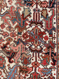 6'8 x 9' Antique Ivory ground Heriz rug #2203 / 7x9 Vintage Rug