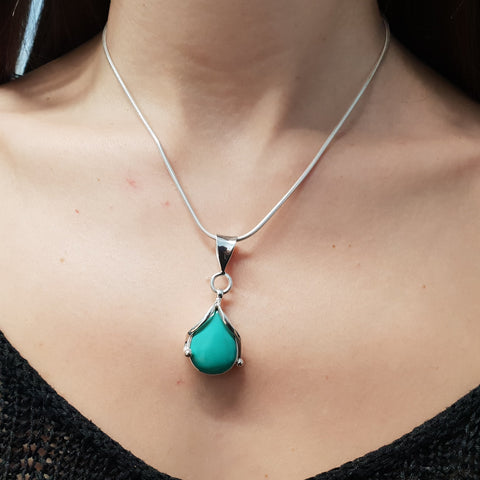 Turquoise Small Organic Pendant