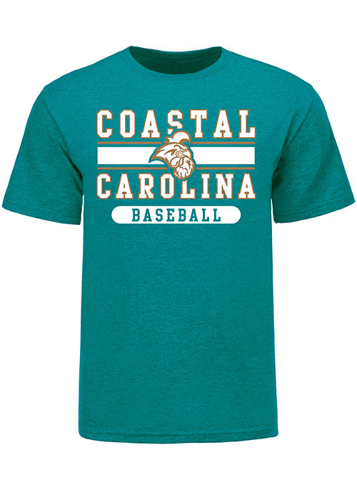 teal baseball shirt