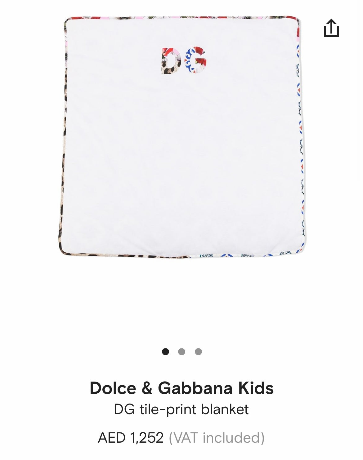 Dolce & Gabbana Kids DG tile-print blanket – FRNĆH