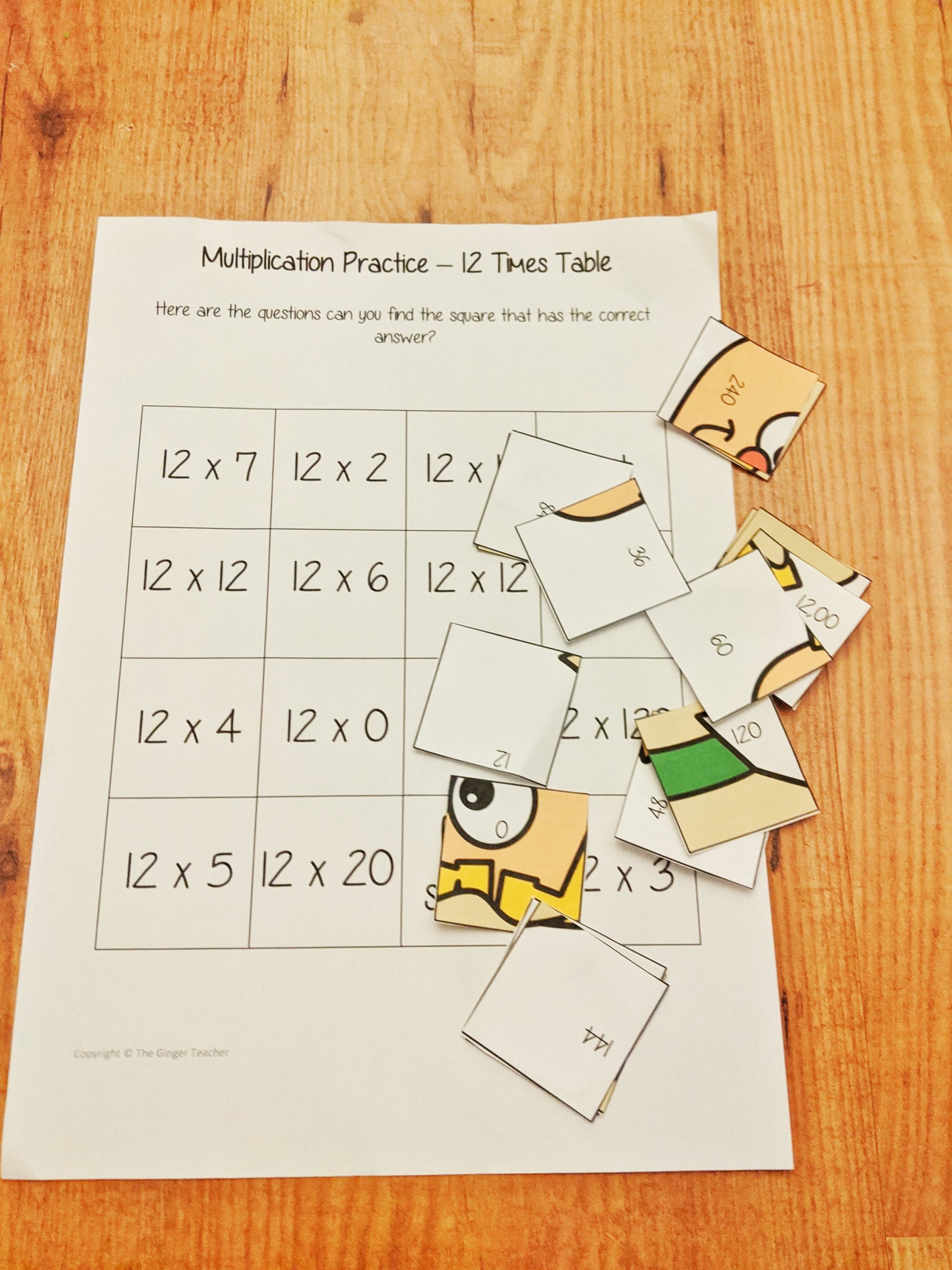 fall-themed-independent-multiplication-revision-sheets-12x-the-ginger-teacher