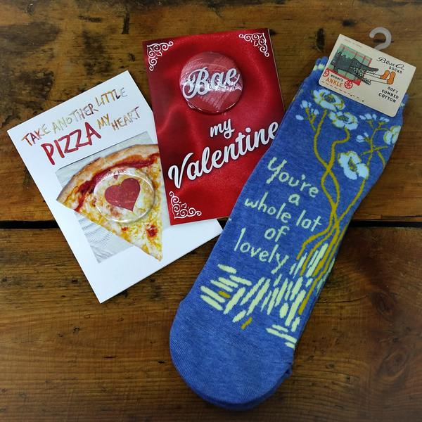 Funny Greeting Card and Funny Socks for Valentine's Day