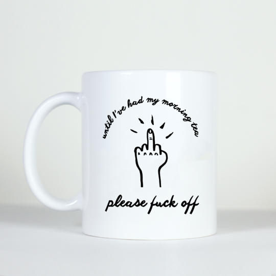 funny middle finger mug 