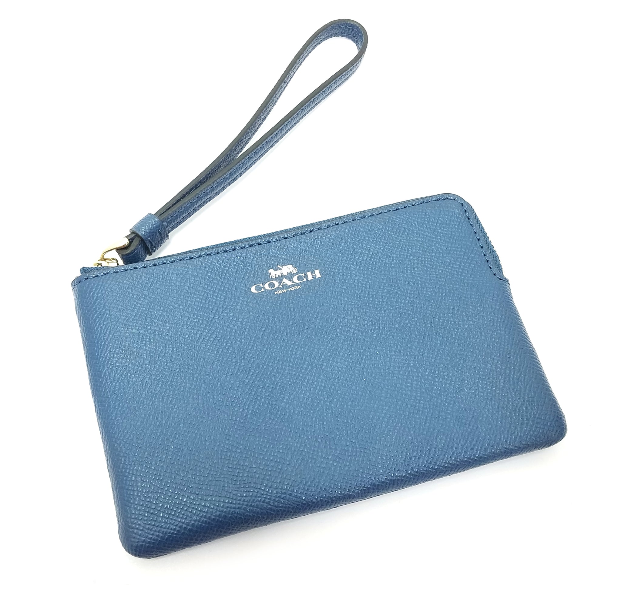 coach wristlet blue