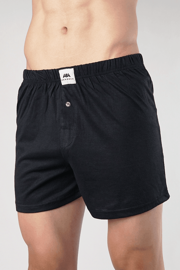 MENDEEZ Charcoal Jersey Boxer Shorts Charcoal Men Boxers