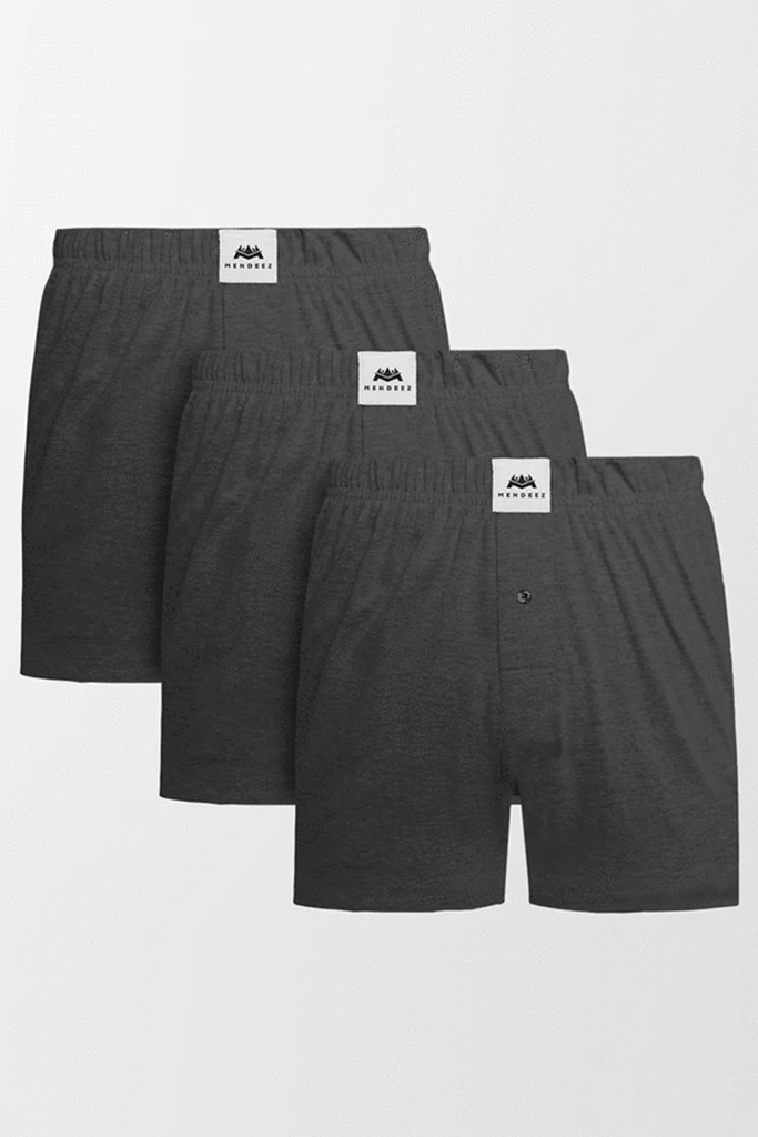 Shop Jersey Boxer Shorts - Pack of 3 Black Online