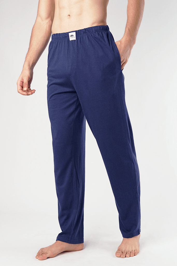 Hanes Men's Sleepwear 100% Cotton Pjs X-Temp Jersey Knit Pajama Pants -  Navy Grid (Medium) - Walmart.com