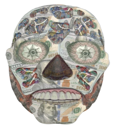 Banker Buddy mask by Lucho Poletti