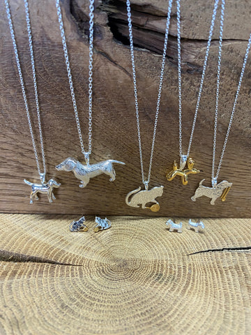 Sterling Silver Dog Necklaces