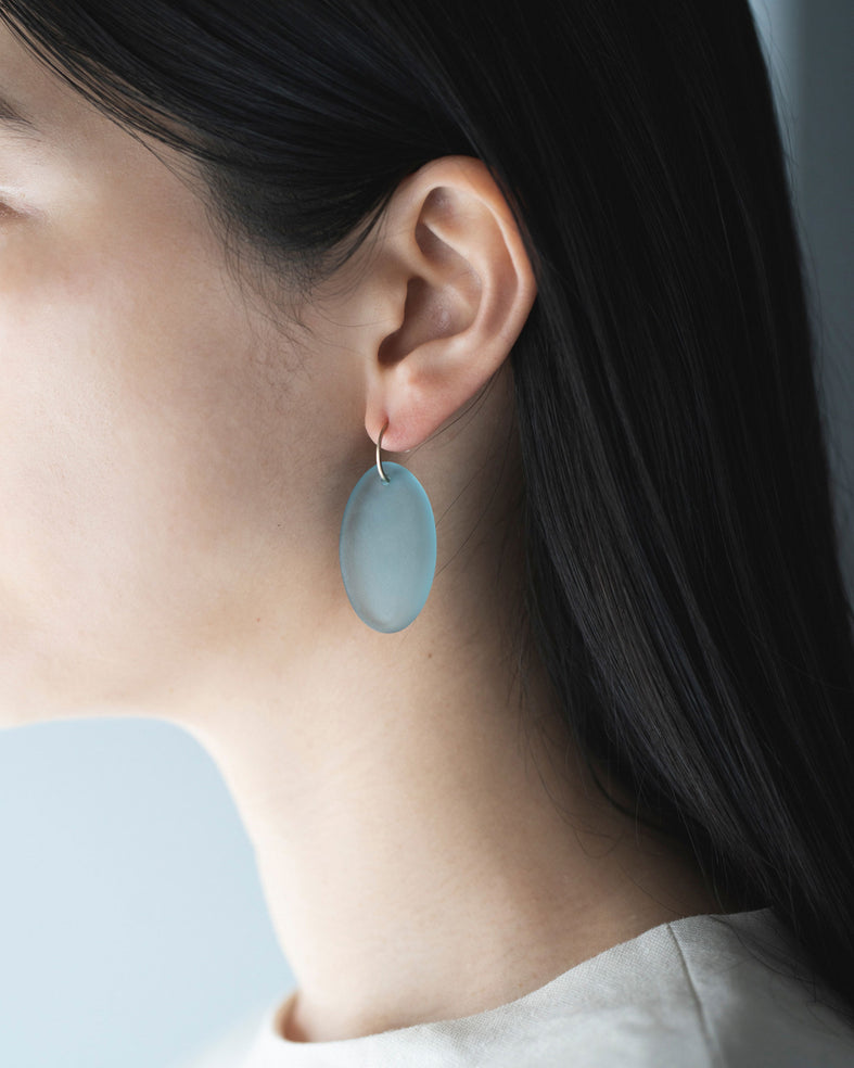 HOTOLI Earrings Oval BLUE – SIRI SIRI | シリシリ