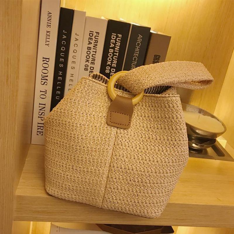 LABONNI Summer Fashion Women's Handmade Mini Straw Bag