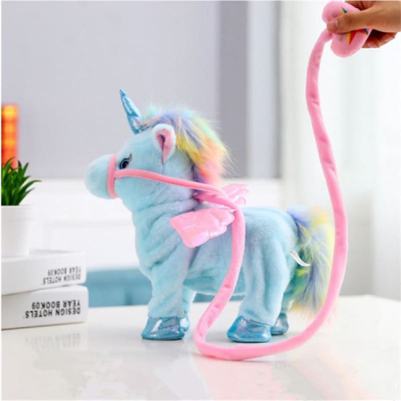 walking unicorn plush toy