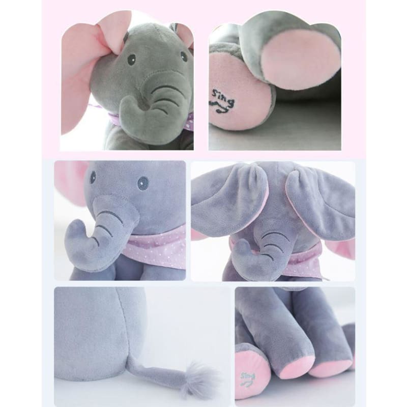 peek a boo elephant plush toy