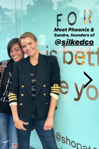 Silked Founders Sandra McCurdy and Phoenix Gonzalez launch inside B8ta’s new lifestyle store Forum on Melrose Ave in West a Hollywood 