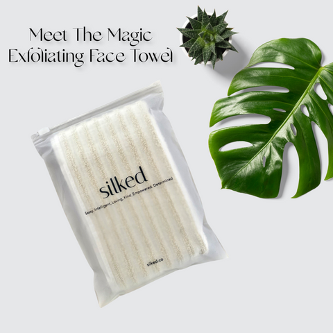 Silked Magic Exfoliating Raw Silk FACE Towel Beauty Skin Care