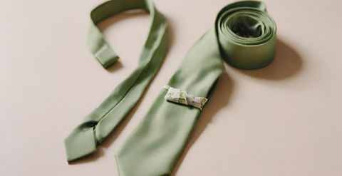 solid mint green tie