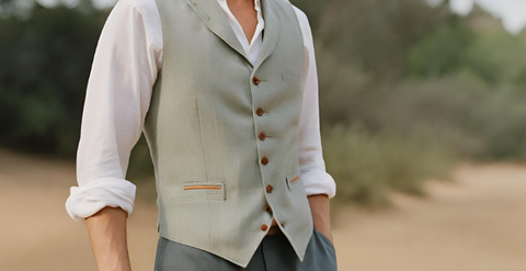 mens single-breasted suit vests