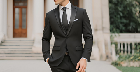 classic mens black suit