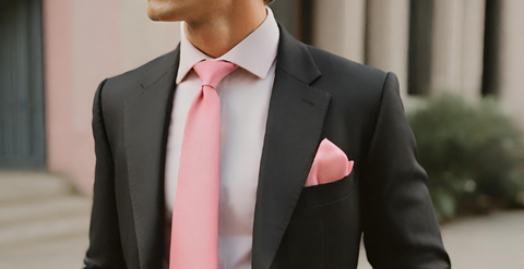 pink tie for mens black suit