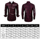 New Splicing Style Black with Burgundy Striped Edge Men's Long Sleeve Shirt