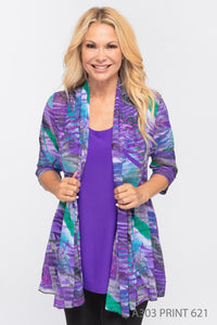 Creation A303-621 Printed Cardigan - Feeling Fancy Boutique