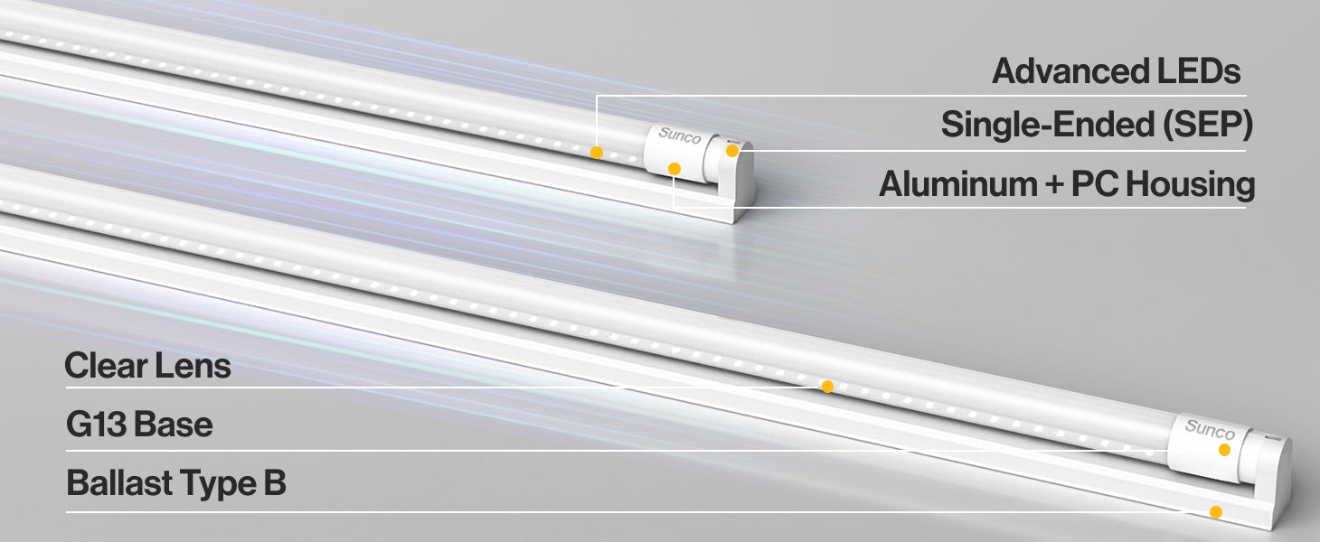 T8 LED Tube Clear | LED LIGHTING SUNCO – Sunco
