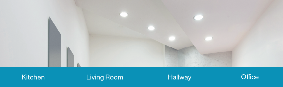 Sunco Lighting 8” Slim Selectable CCT Dimmable Recessed Ultra Thin downlight for kitchen living room hallway office bedroom indoor ceiling lights